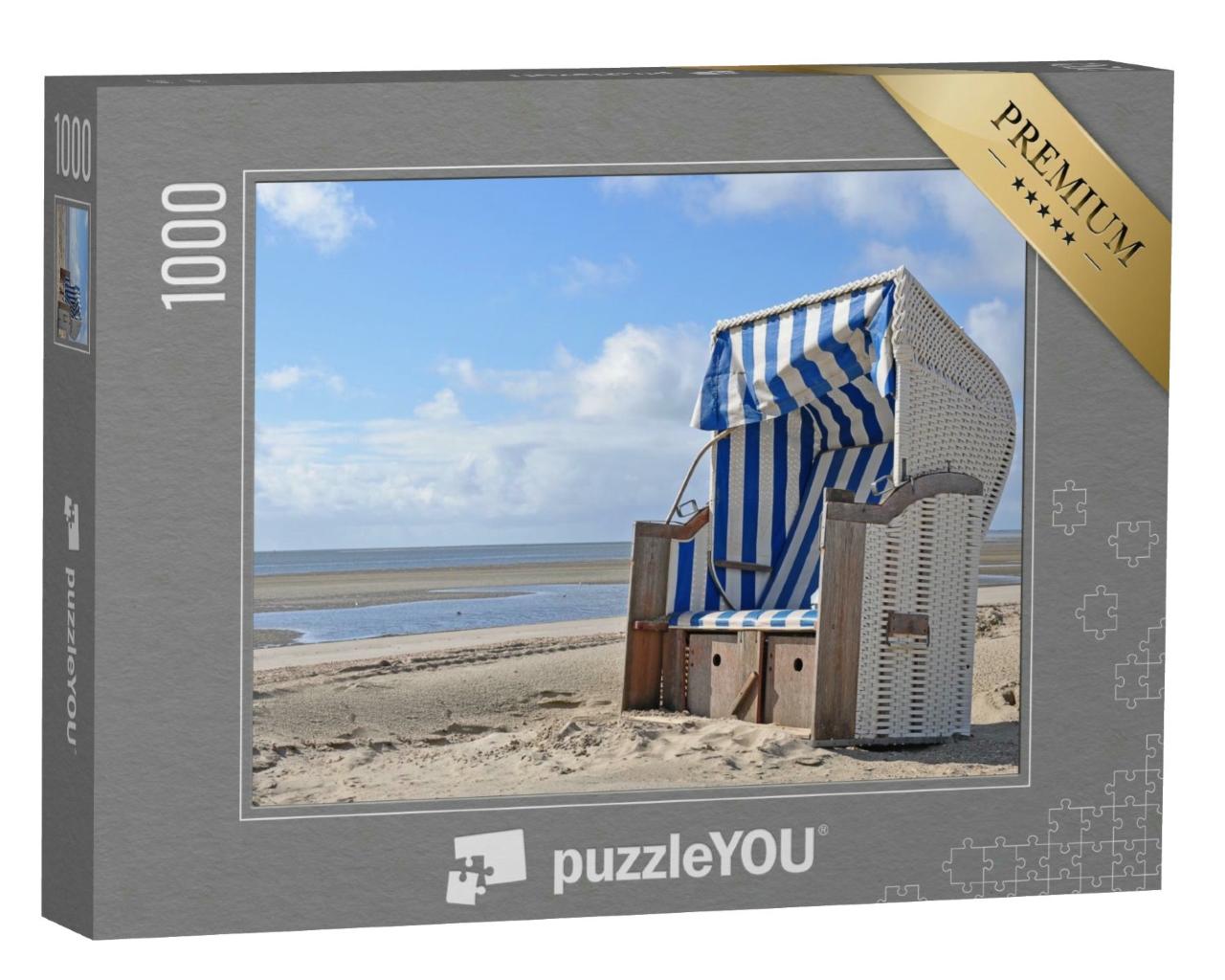 Puzzle 1000 Teile „Sandkorb auf Föhr, Schleswig-Holstein, Deutschland“