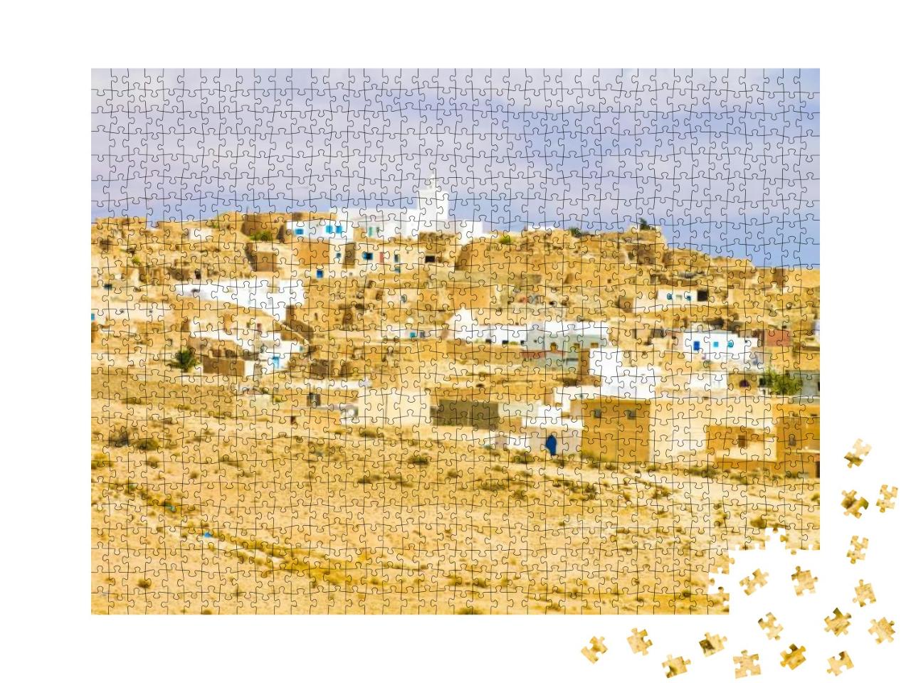 Puzzle 1000 Teile „Matmata: ein Dorf inmitten der Wüste, Tunesien“