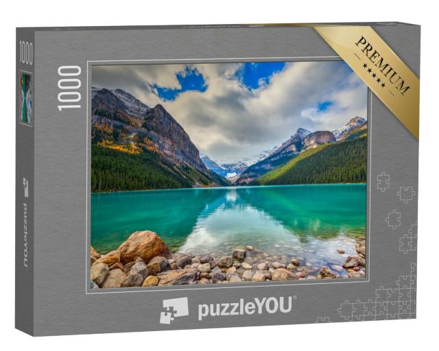 Puzzle 1000 Teile „Herbst am Lake Louise im Banff National Park, Rocky Mountains, Alberta, Kanada“