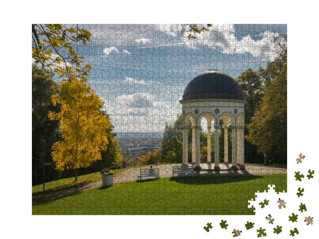 Puzzle 1000 Teile „Monopteros-Tempel am Neroberg, Wiesbaden, Hessen“