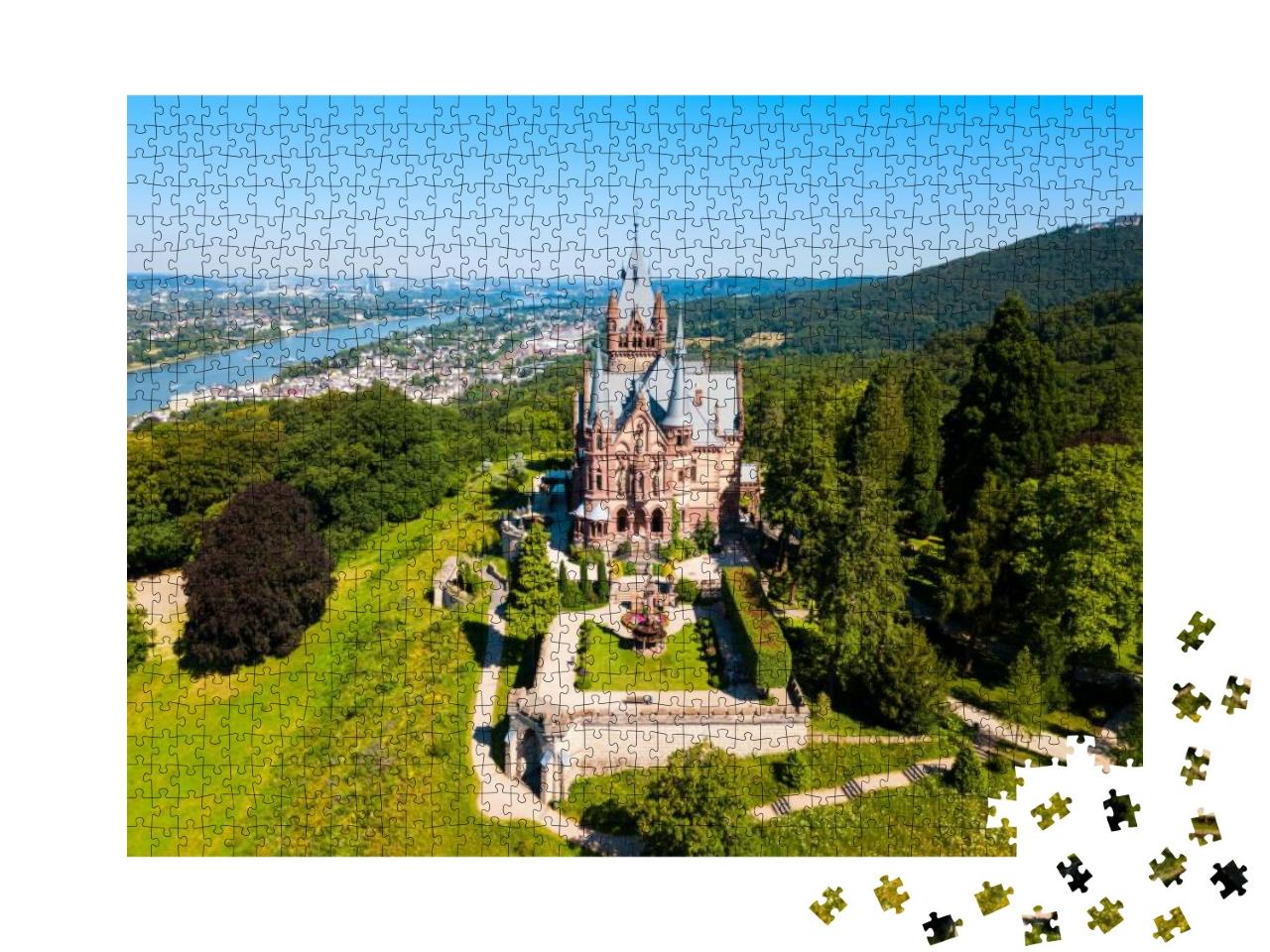Puzzle 1000 Teile „Schloss Drachenburg, Königswinter am Rhein, Deutschland“
