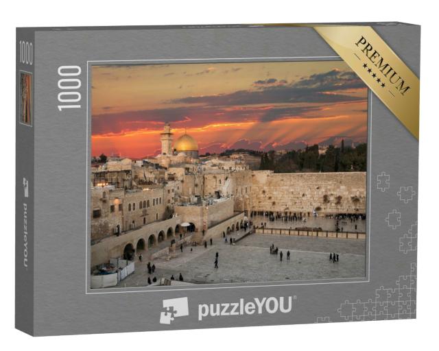 Puzzle 1000 Teile „Westmauer am Felsendom auf dem Tempelberg in Jerusalem, Israel“
