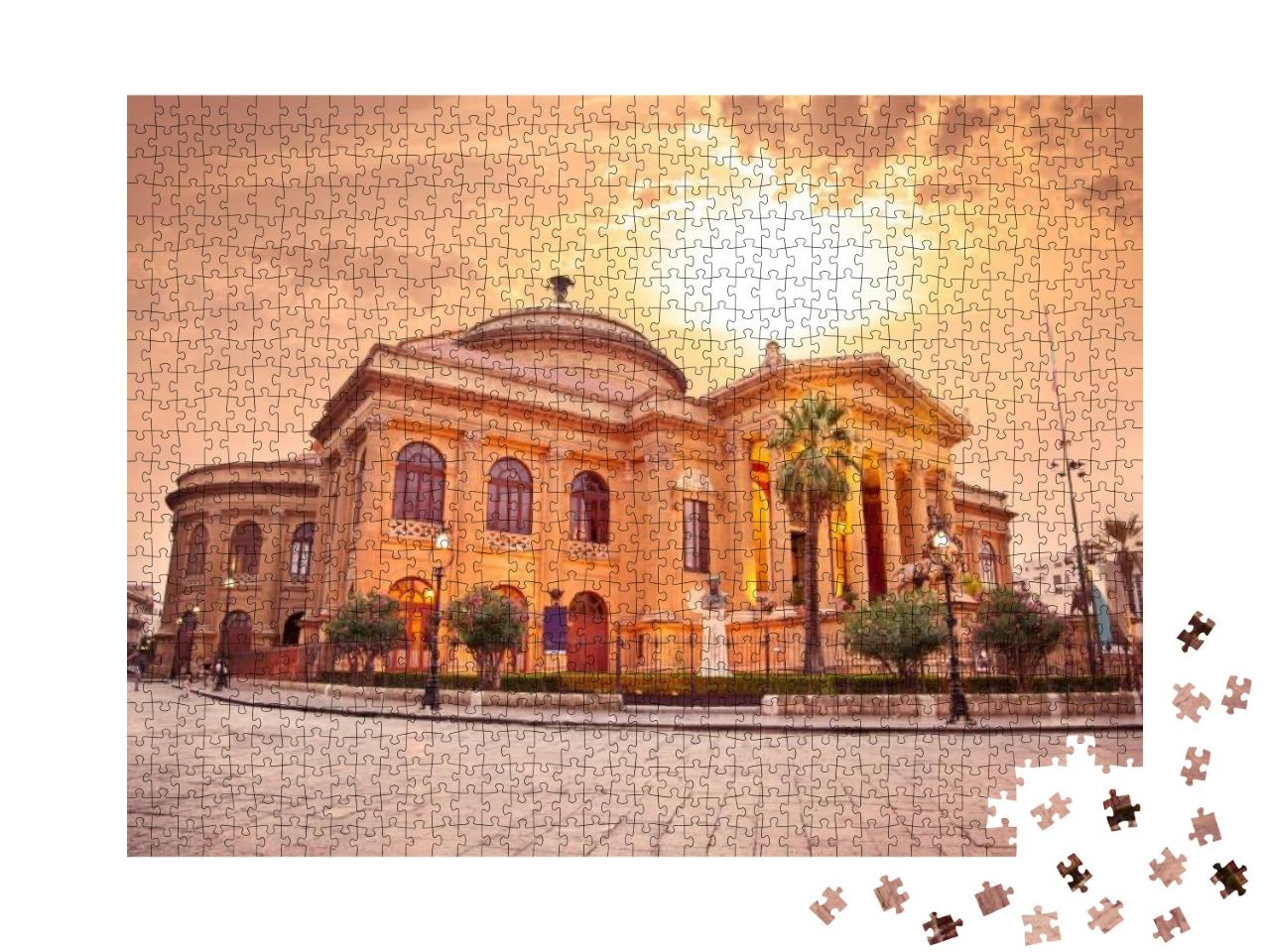 Puzzle 1000 Teile „Teatro Massimo, Opernhaus in Palermo, Sizilien“