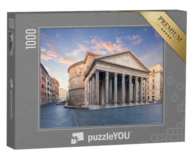 Puzzle 1000 Teile „Blick auf das Pantheon am Morgen, Rom, Italien“