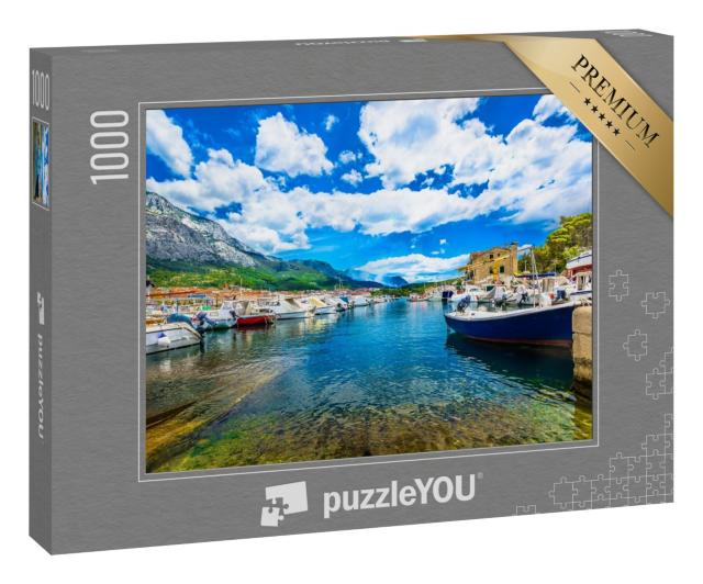 Puzzle 1000 Teile „Bunte Ansicht der Makarska Riviera, Kroatien“