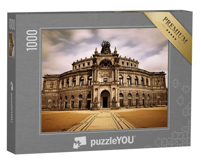 Puzzle 1000 Teile „Berühmtes Opernhaus in Dresden: Die Semperoper“