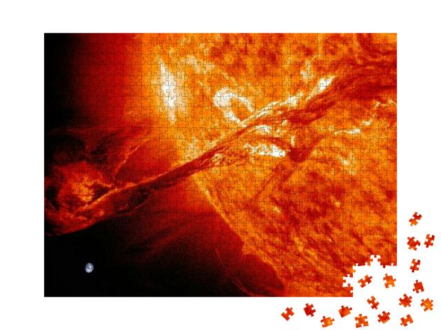 Puzzle 1000 Teile „Nahaufnahme: Die Sonne. NASA-Bildmaterial“