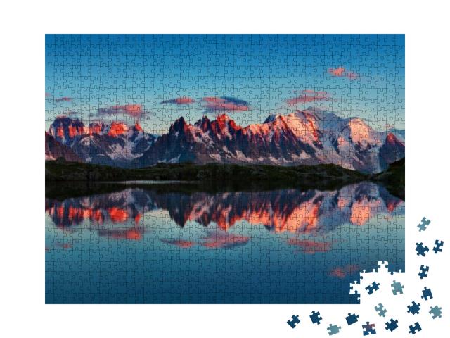 Puzzle 1000 Teile „Mont Blanc im Sommer, Graian Alps, Frankreich, Europa“