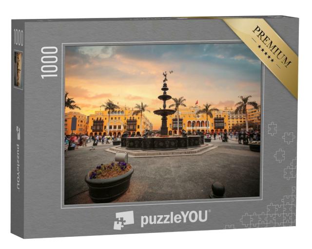 Puzzle 1000 Teile „Marktplatz von Lima, Peru“