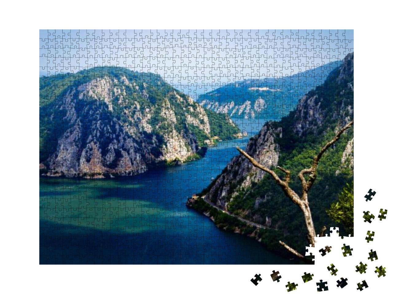 Puzzle 1000 Teile „Das eiserne Tor der Donau bildet die natürliche Grenze zwischen Serbien und Rumänien“