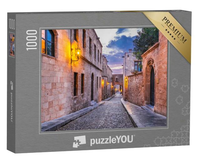 Puzzle 1000 Teile „Allee der Ritter: Ippoton, Rhodos, Griechenland“