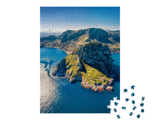 Puzzle 1000 Teile „Beeindruckendes Kap Zafferano, Sizilien, Italien“