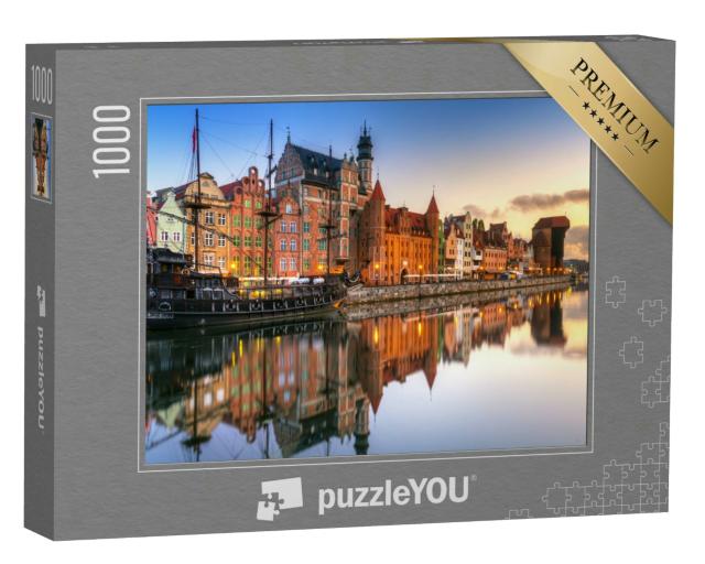 Puzzle 1000 Teile „Danzig am schönen Motlawa Fluss, Polen“