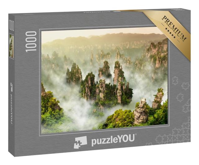 Puzzle 1000 Teile „Zhangjiajie: Klippenberg bei Wulingyuan Hunan, China“