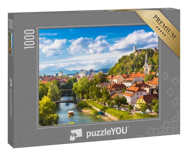 Puzzle 1000 Teile „Stadtbild der slowenischen Hauptstadt Ljubljana“