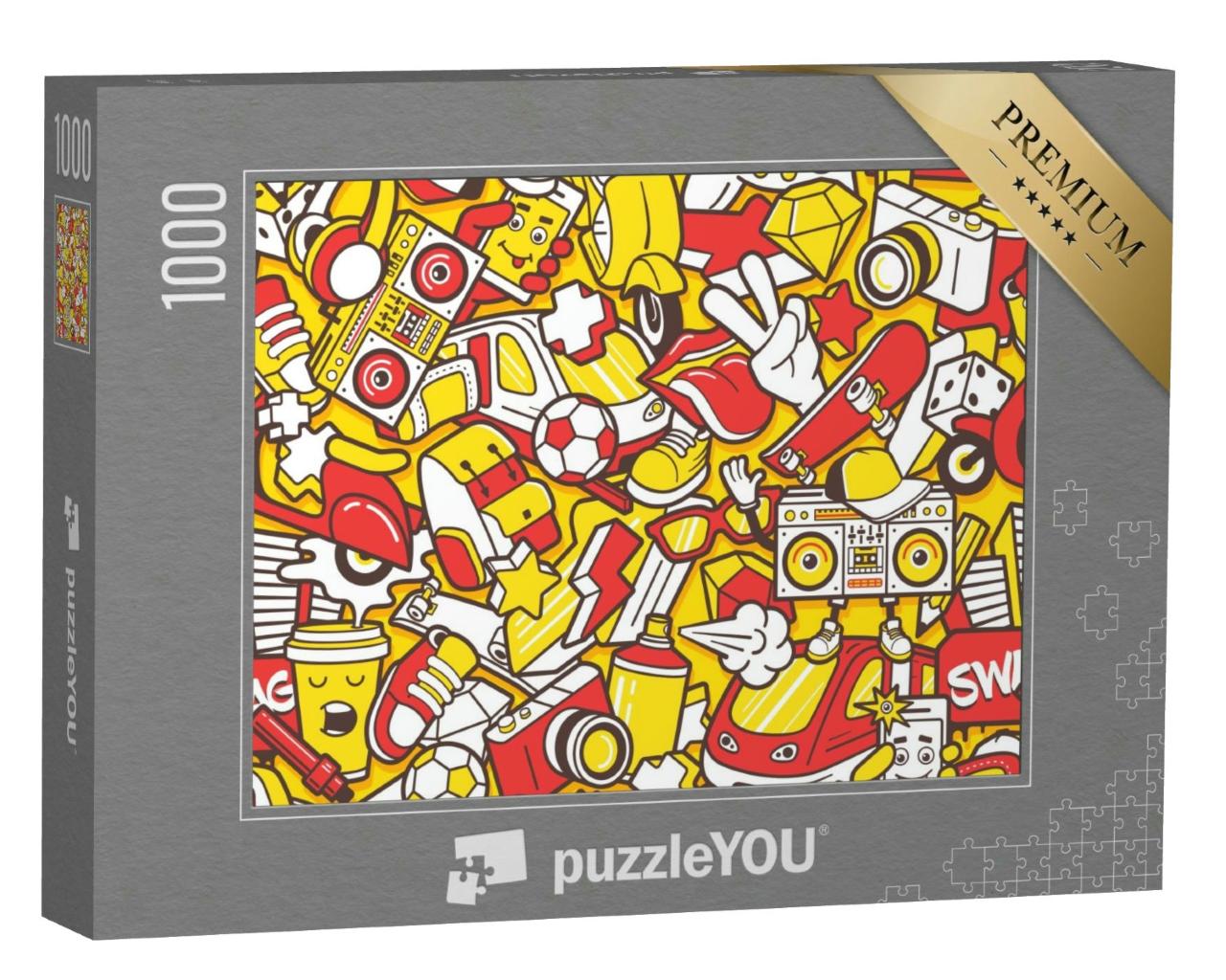 Puzzle 1000 Teile „Vektor-Grafik: Urlbane Lifestyle-Symbole“