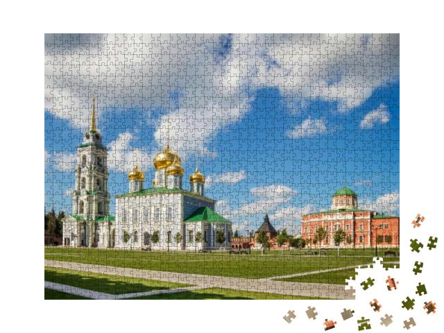 Puzzle 1000 Teile „Stadt Tula, Russland. Die Himmelfahrts- und Dreikönigskathedrale des Tulaer Kremls“