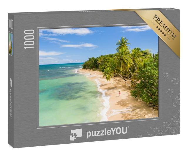 Puzzle 1000 Teile „Karibischer Sandstrand unter Palmen“