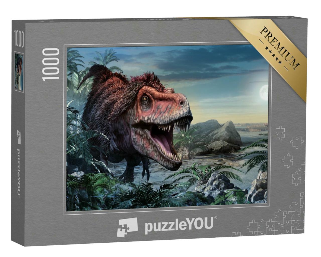 Puzzle 1000 Teile „Tarbosaurus, 3D-Illustration“