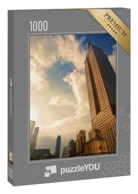 Puzzle 1000 Teile „Sonnenuntergang am Empire State Building, New York, USA“