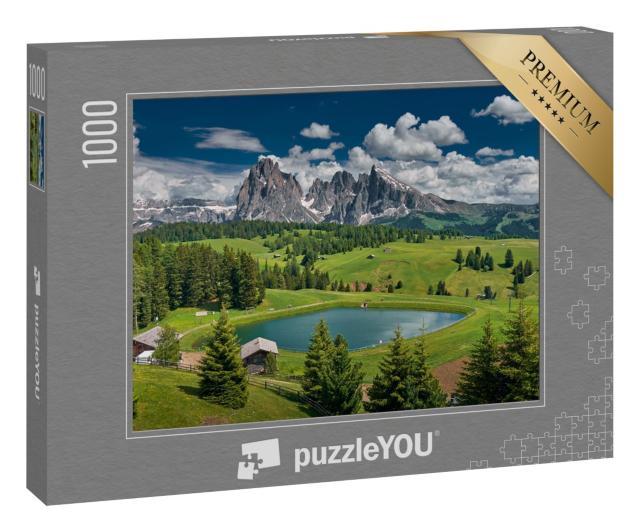 Puzzle 1000 Teile „Landschaft rund um die Seiser Alm, Dolomiten, Südtirol“