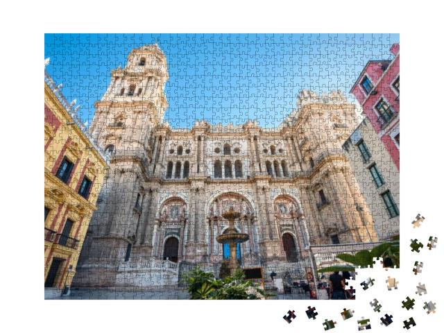 Puzzle 1000 Teile „Beeindruckende Kathedrale von Málaga, Andalusien, Spanien“