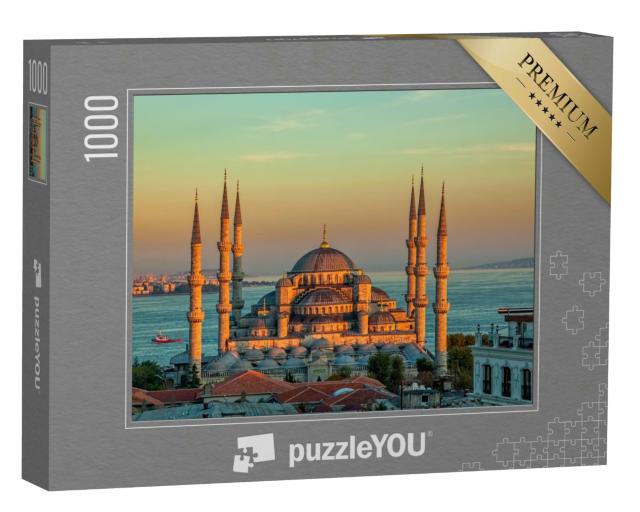 Puzzle 1000 Teile „Blaue Moschee bei Sonnenuntergang, Istanbul, Sultanahmet-Park“