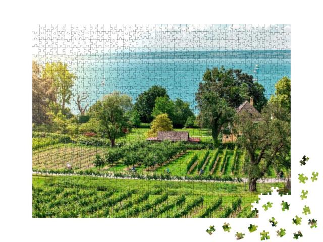 Puzzle 1000 Teile „Obstplantage bei Hagnau am Bodensee, Deutschland“