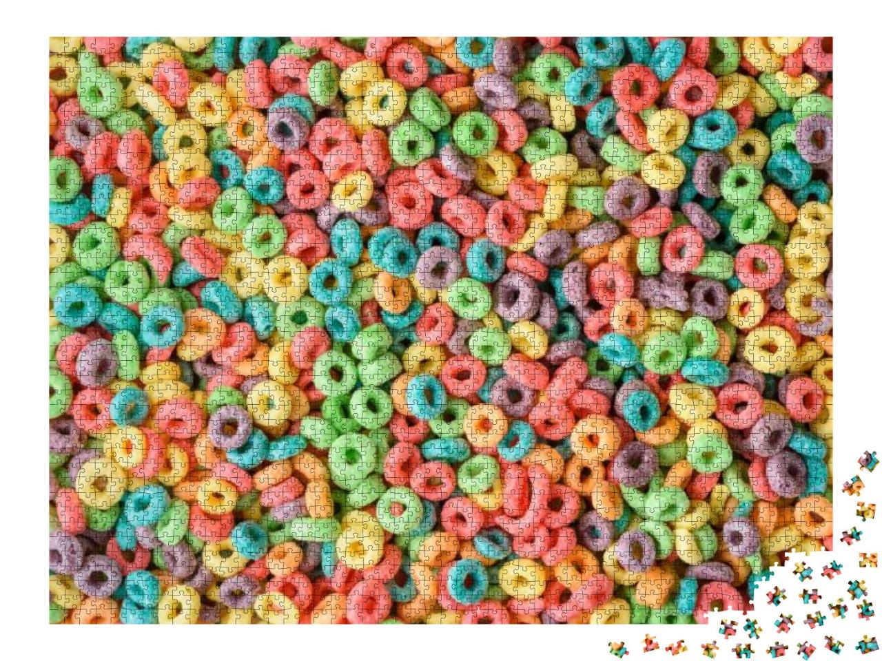 Puzzle 2000 Teile „Bunte Frühstücks-Cerealien“