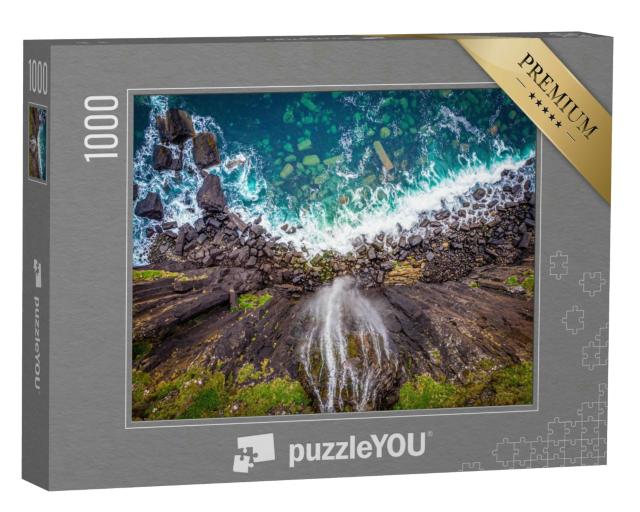 Puzzle 1000 Teile „Beeindruckende Klippe: Kilt Rock auf der Isle of Skye in Schottland“