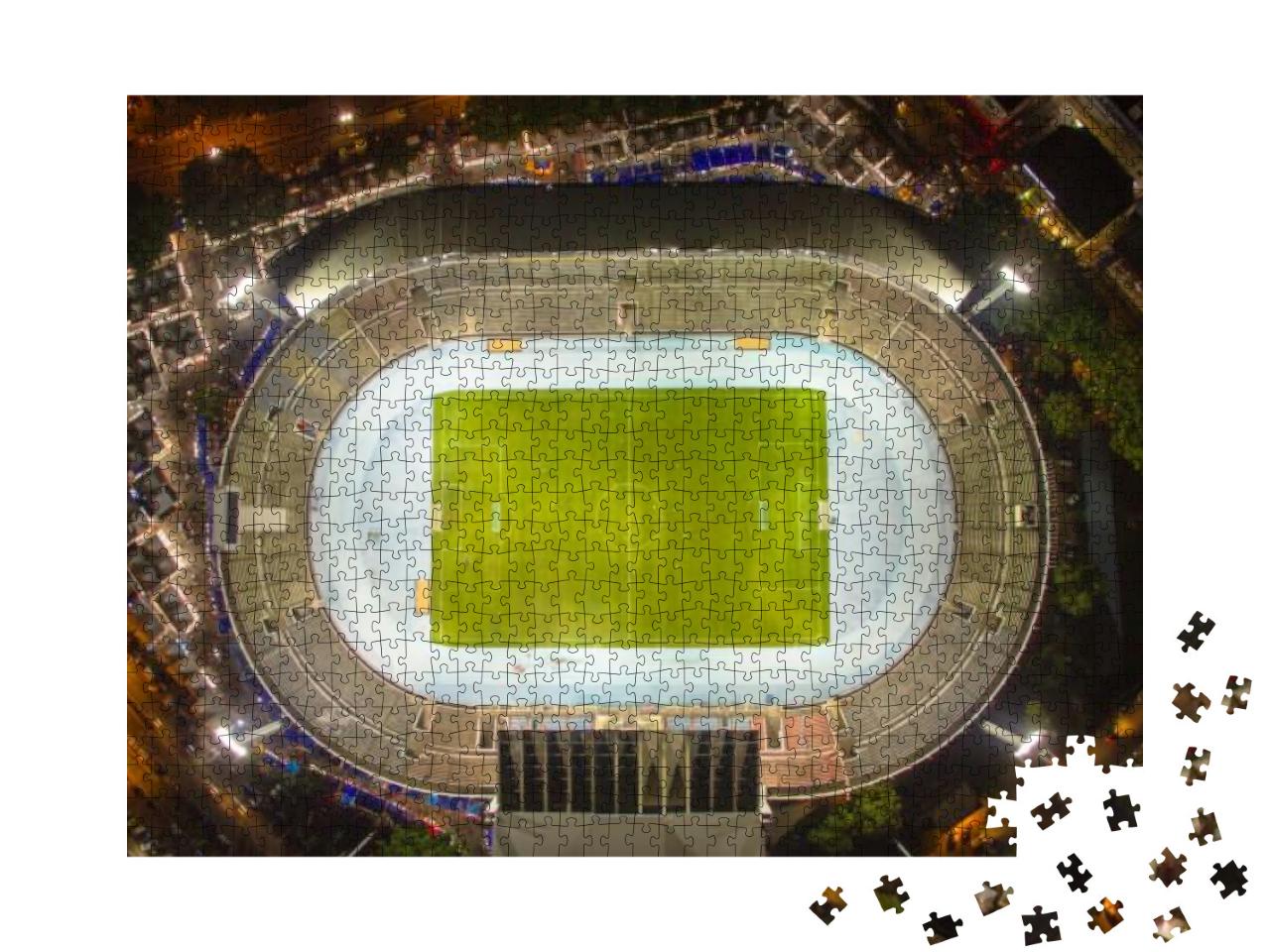 Puzzle 1000 Teile „Vogelperspektive: Stadion bei Nacht“