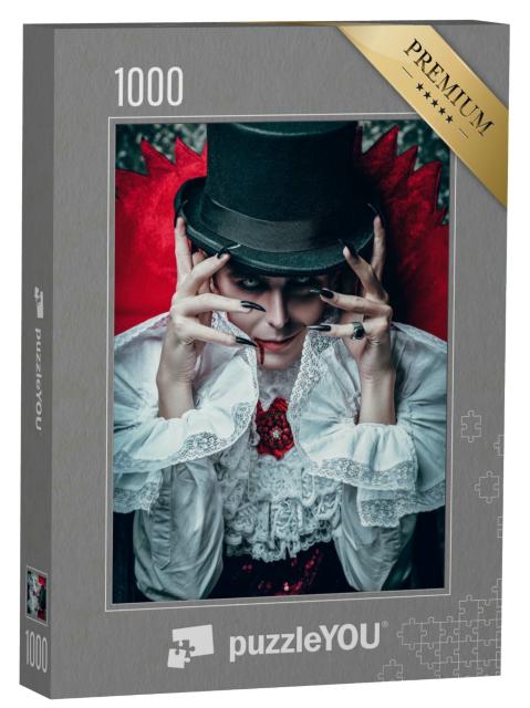 Puzzle 1000 Teile „Porträt eines traditionellen Vampir-Aristokraten des 19. Jahrhunderts“