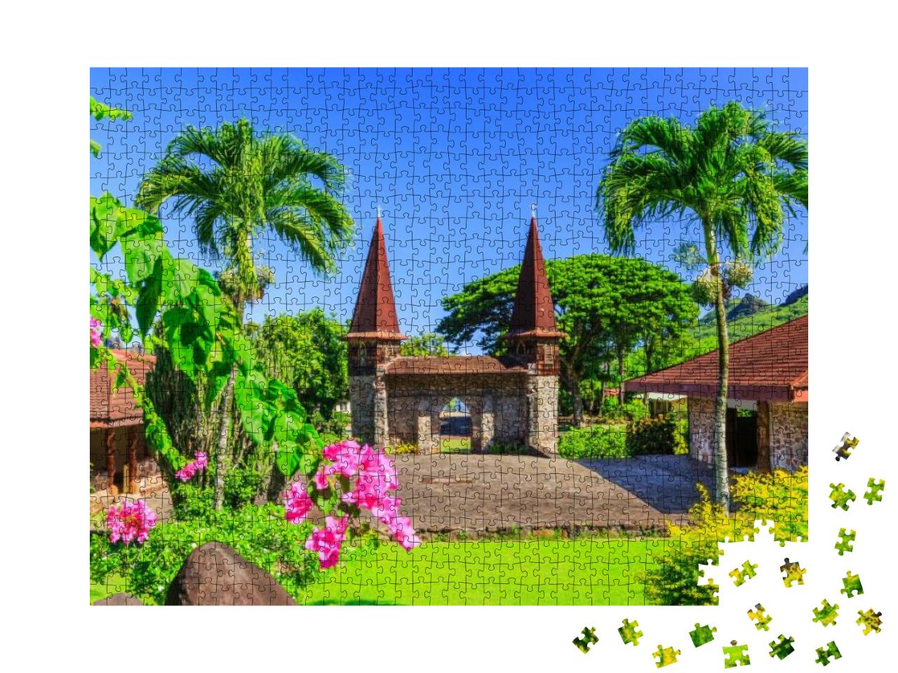 Puzzle 1000 Teile „Marquesas-Inseln, Nuku Hiva. Kathedrale Notre Dame. Französisch-Polynesien“