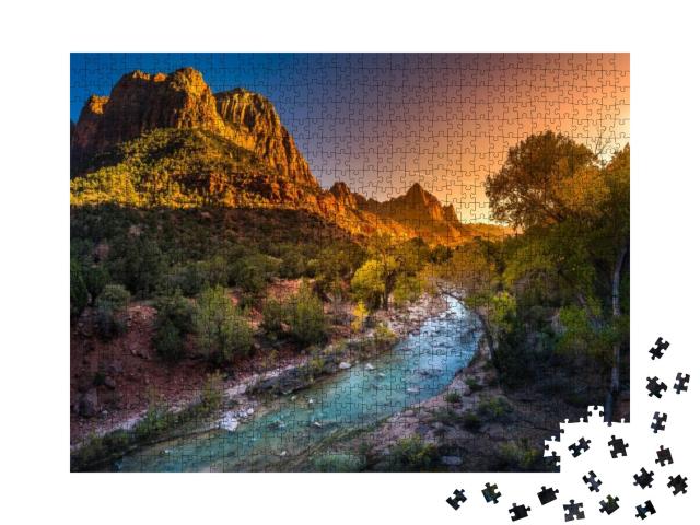 Puzzle 1000 Teile „Herbst im Zion National Park, Utah, USA“