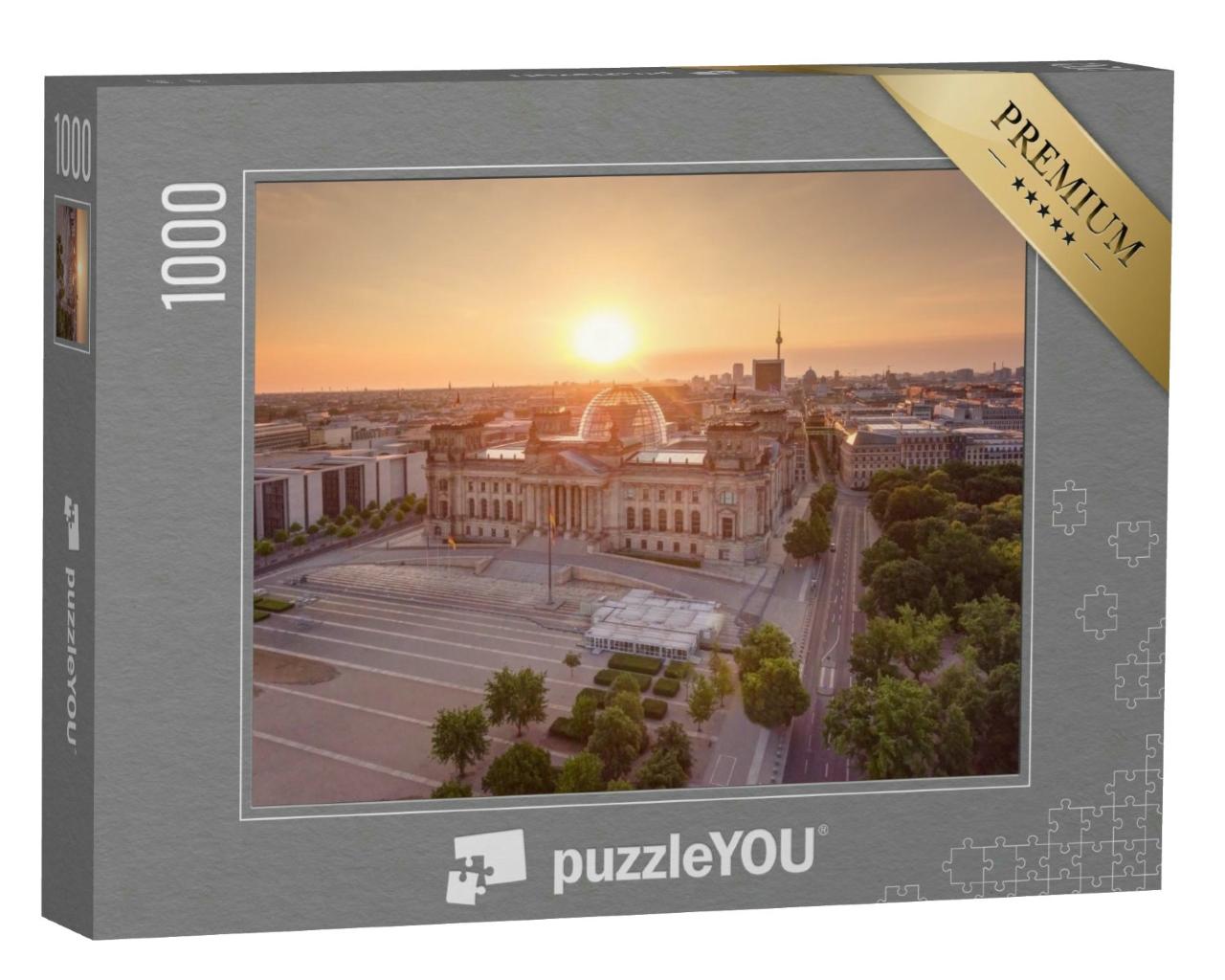 Puzzle 1000 Teile „Berlin: Sonnenaufgang am Reichstag“