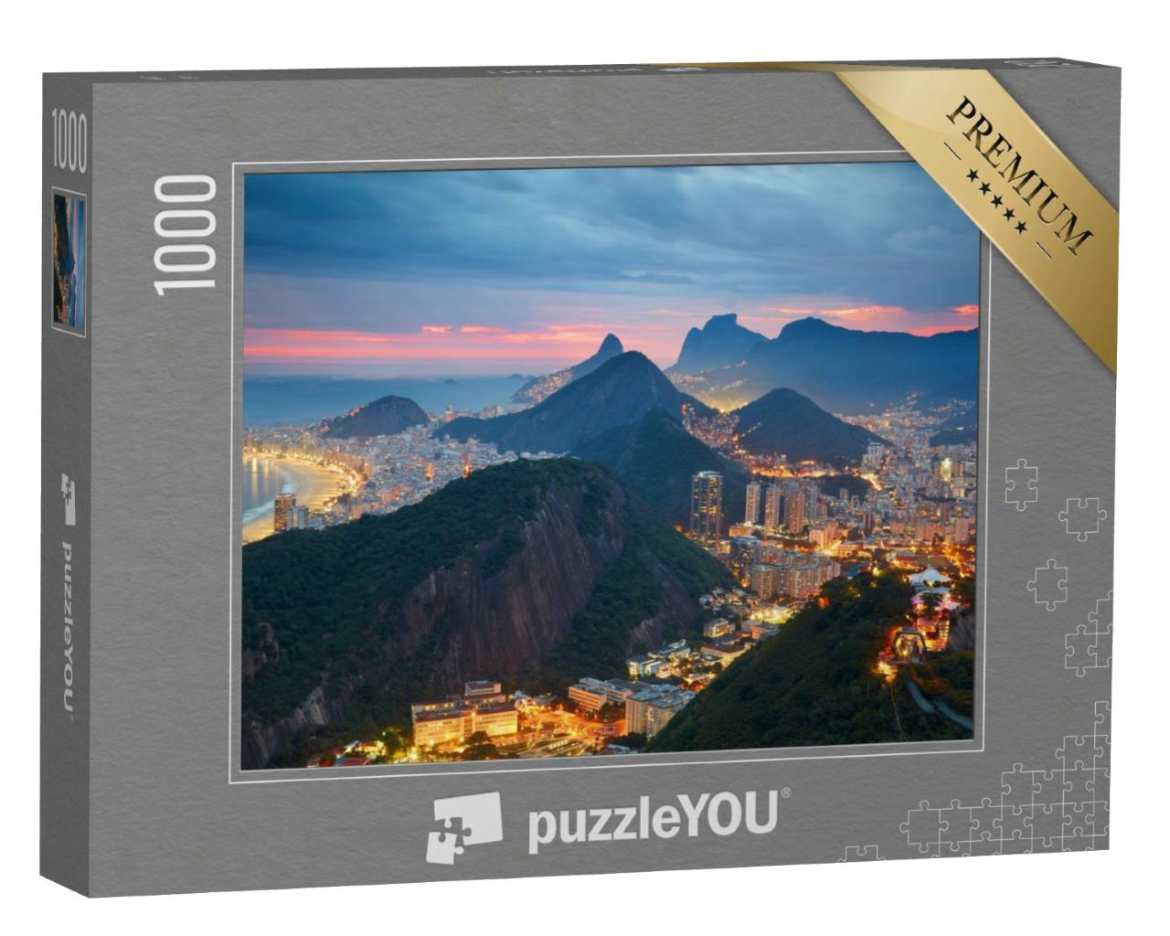 Puzzle 1000 Teile „Nachtansicht von Rio de Janeiro, Brasilien“