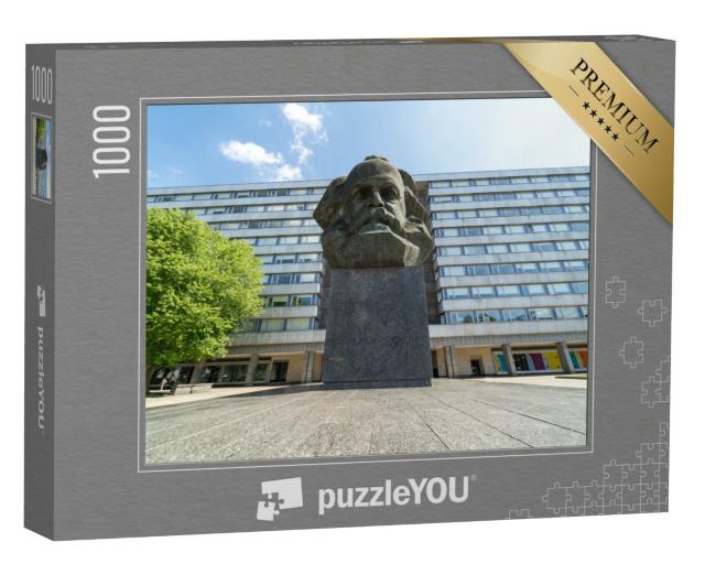 Puzzle 1000 Teile „Denkmal von Karl Marx, Chemnitz, Deutschland“