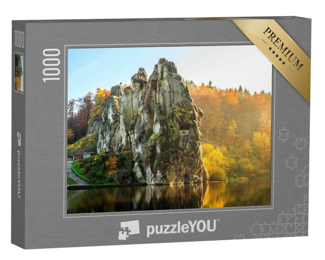 Puzzle 1000 Teile „Externsteine, Teutoburger Wald, Nordrhein-Wesfalen, Deutschland“
