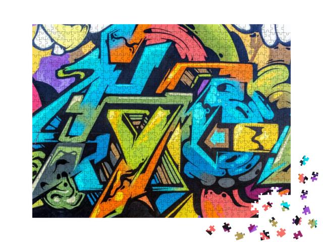 Puzzle 1000 Teile „Under Ground Art: Abstrakte Graffiti Kunst“