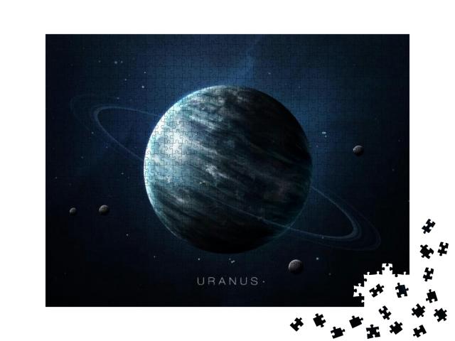 Puzzle 1000 Teile „Uranus mit Ring, NASA-Bildmaterial“
