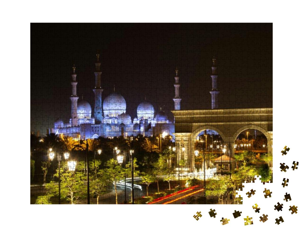 Puzzle 1000 Teile „Weiße Scheich-Zayid-Moschee Moschee, Abu Dhabi, Vereinigte Arabische Emirate“
