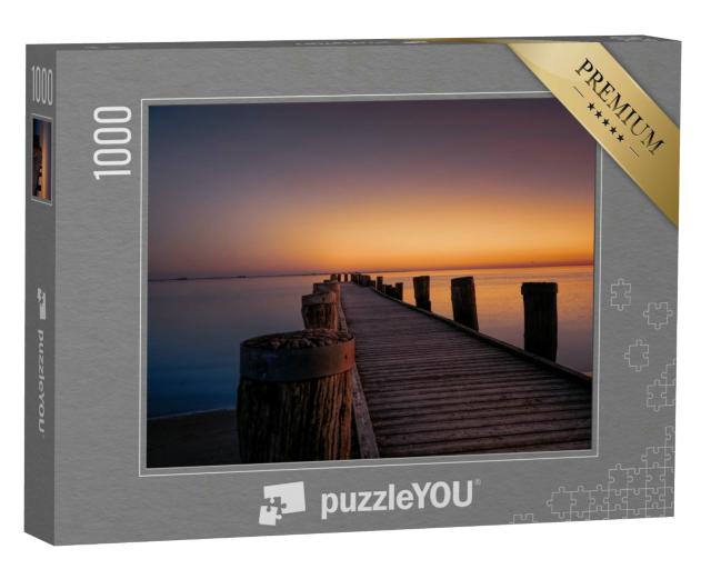 Puzzle 1000 Teile „Sonnenuntergang bei Föhr, Nordsee, Deutschland“