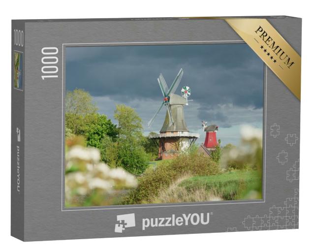 Puzzle 1000 Teile „Windmühle in Greetsiel, Norddeutschland“