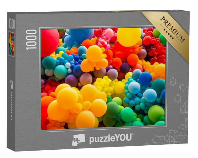 Puzzle 1000 Teile „Regenbogenfarben: Ballons“