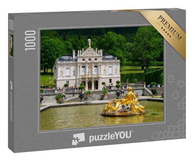 Puzzle 1000 Teile „Pittoreskes Schloss Linderhof, Bayern“