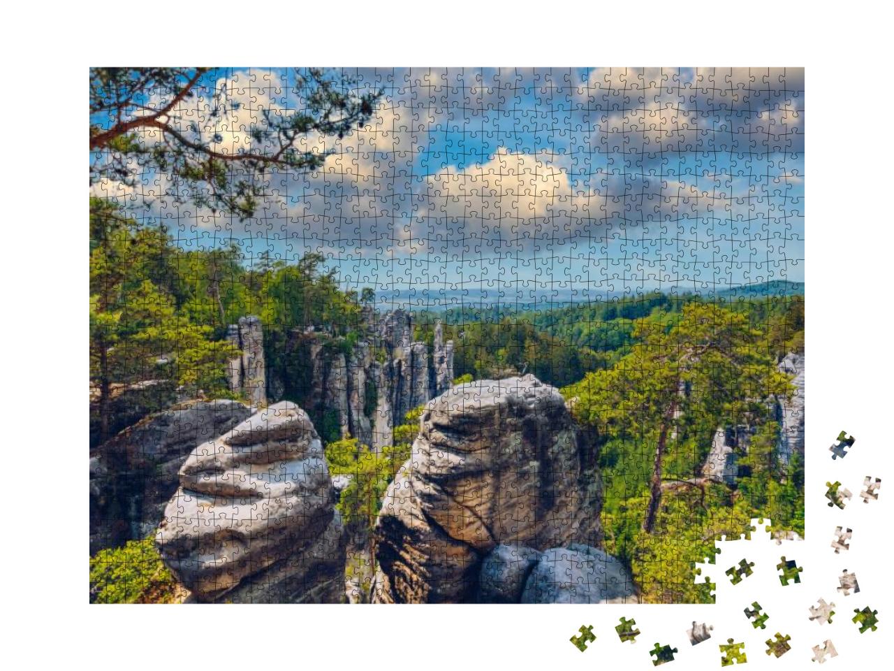 Puzzle 1000 Teile „Prachov-Felsen, Felsformation in der Region Cesky Raj, Tschechische Republik“