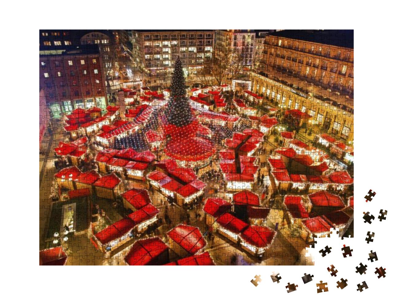 Puzzle 1000 Teile „Weihnachtsmarkt am Kölner Dom“