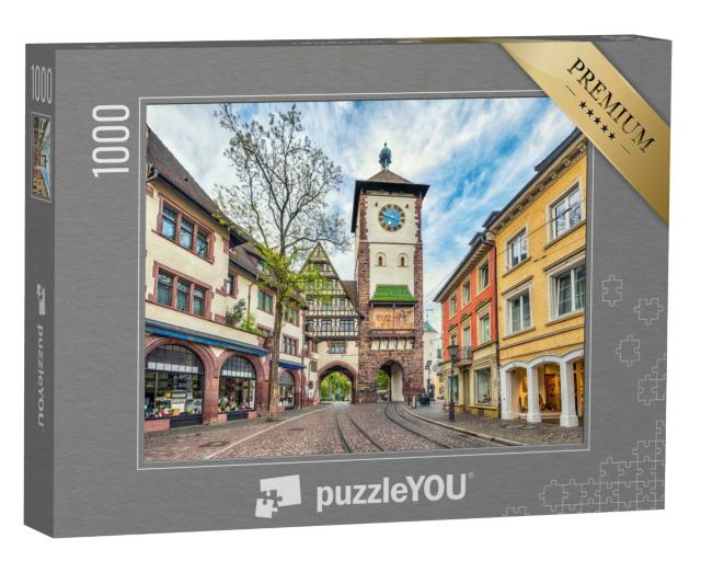 Puzzle 1000 Teile „Historisches Schwabentor in Freiburg im Breisgau, Deutschland“