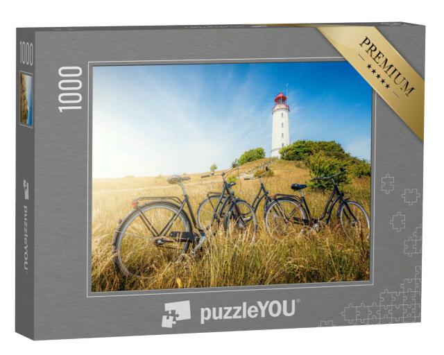 Puzzle 1000 Teile „Panoramablick auf den berühmten Leuchtturm Dornbusch, Ostsee“