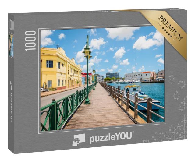 Puzzle 1000 Teile „Promenade am Yachthafen von Bridgetown, Barbados, Karibik“